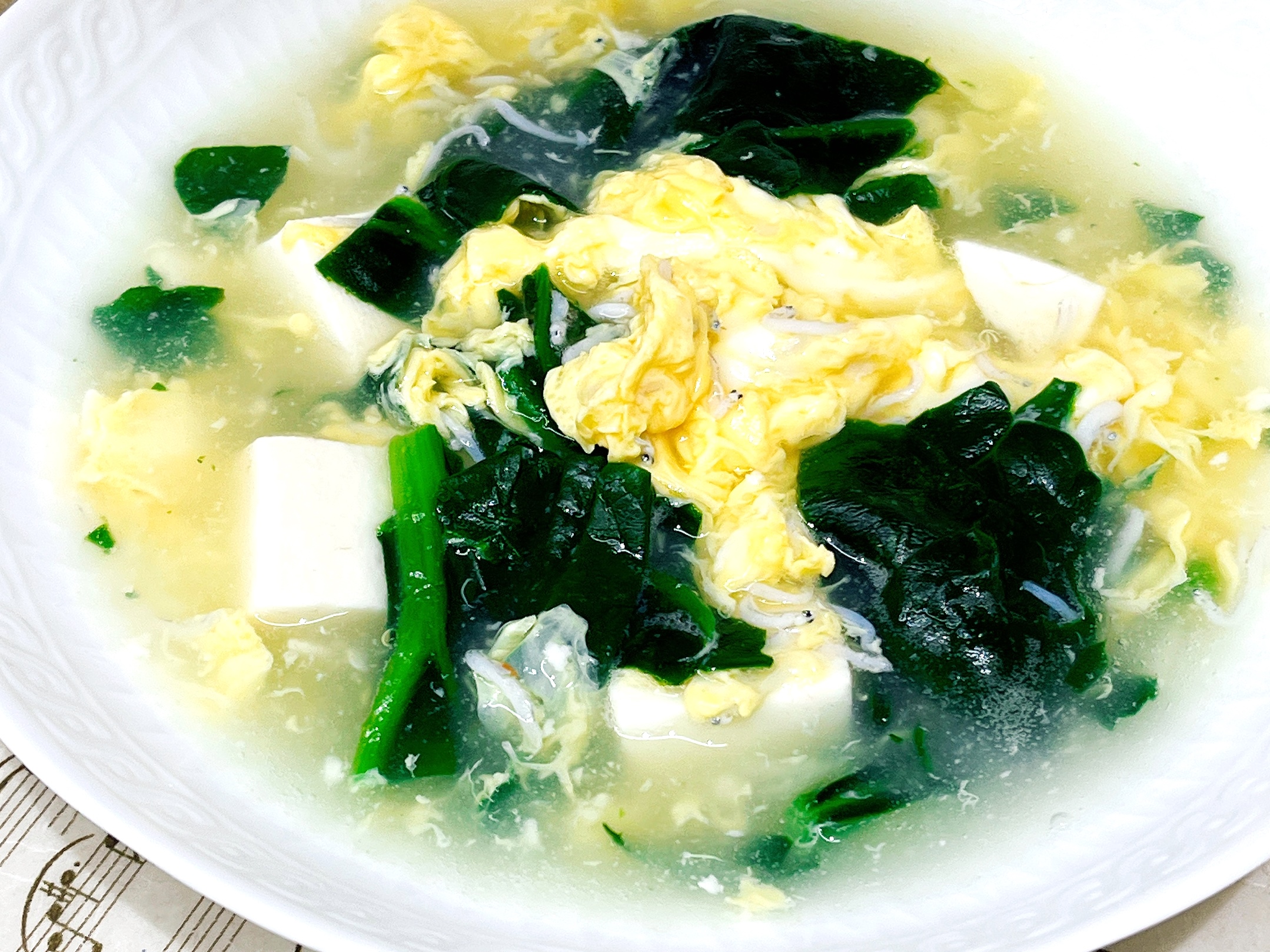 しらすと豆腐のスープ